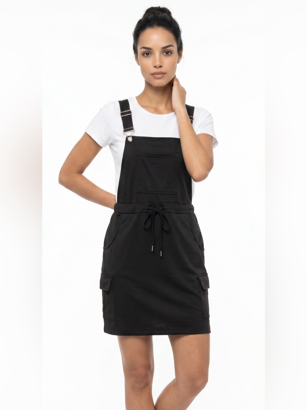 Derek Heart Black Overall Dress